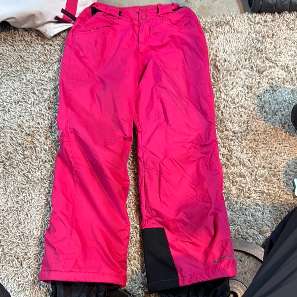 Columbia Pink and Black Insulated Snow Pants